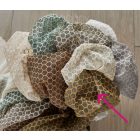 Hímzett Gardisette függöny mustársárga apró mintákkal