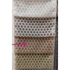 Hímzett Gardisette függöny téglavörös apró mintákkal