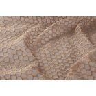 Hímzett Gardisette függöny téglavörös apró mintákkal