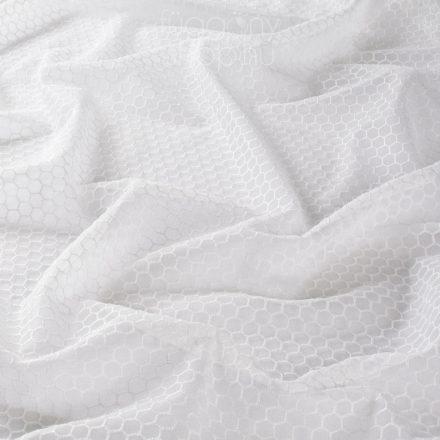 Fehér hímzett Gardisette függöny apró mintákkal