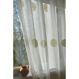   Mandala mintával hímzett batiszt függöny méterben, vagy készre varrva