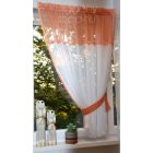 Fehér és barack színű fényáteresztő függöny