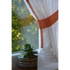 Fehér és barack színű fényáteresztő függöny