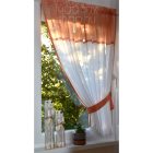 Fehér és barack színű fényáteresztő függöny