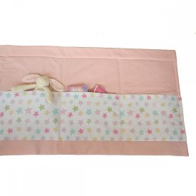   Csillagos zsebes falvédő, Zinkatextil rózsaszín gyerekfalvédője zsebekkel