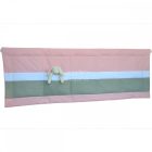 Modern falvédő, rózsaszín alapon szürke és fehér zsebekkel