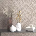  Rattan hatású tapéta, taupe színben, Marburg Botanica 33309