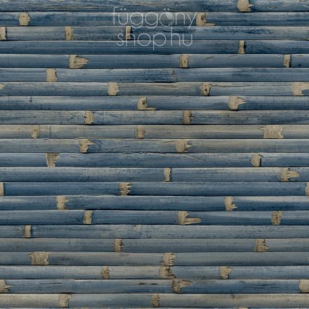 Bambusz mintás tapéta, kék és fémes színben, Grandeco Wanderlust 1102