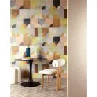 Tapéta panel geometrikus mintával, Khroma Aquila Arc Peach DGILA2041-2042