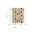 Tapéta panel geometrikus mintával, Khroma Aquila Arc Peach DGILA2041-2042