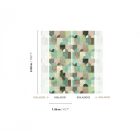 Tapéta panel geometrikus mintával, Khroma Aquila Ivy Oasis DGILA2051-2052