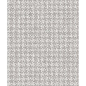   Textilhatású tapéta tyúkláb mintával, Khroma Aquila Gigi Silver ILA505