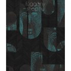 Maszk mintás türkiz fekete design tapéta, Khroma Tribute Mask 303