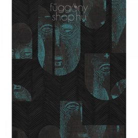   Maszk mintás türkiz fekete design tapéta, Khroma Tribute Mask 303