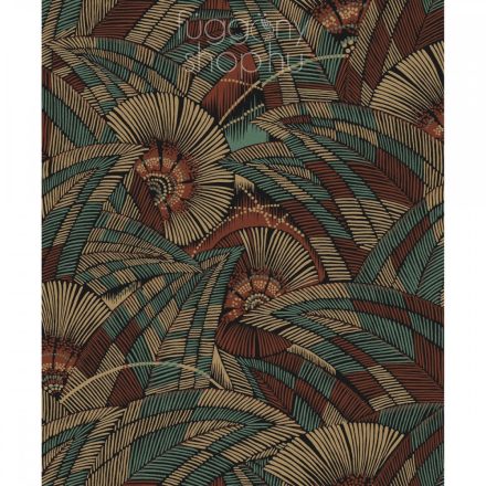 Stilizált dzsungel mintás design tapéta, Khroma Tribute Bali Viridis 409